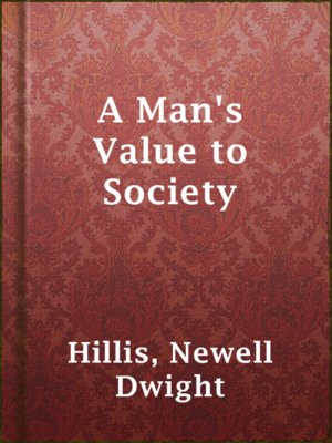 cover image of A Man's Value to Society